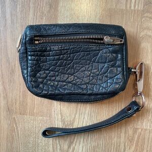 Alexander Wang Black Leather Wallet Wristlet